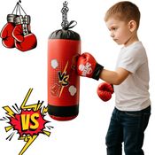 Kit Saco De Boxe Infantil Com 2 Luvas Para Crianças - Pais & Filhos