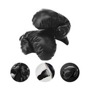 Luvas de Boxe Preta Profissional para Treinamento Resistente