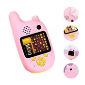 Walkie Talkie Infantil Rosa Com Câmera Digital Para Crianças