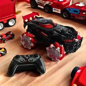 Carro Elétrico com Controle Remoto Preto Acrobático Led