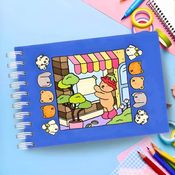Livro de Colorir Azul Bobbie Goods Capa Dura 48 Desenhos