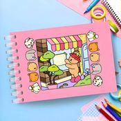Livro de Colorir Rosa Bobbie Goods Capa Dura 48 Desenhos