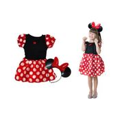 Kit Infantil Fantasia Minnie P de 03 a 04 Anos Carnaval