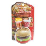 Brinquedo Comidinha Mini Hamburguer Refri e Batata Frita Fast Food