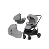 Carrinho Versatrax Trio Joie c/ Bebê Conforto e Moisés Cinza