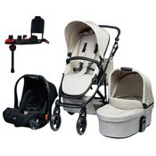 CARRINHO DE BEBE COMO 4 POWDER COM MOISES + BOLSA + BEBE CONFORTO E BASE - ABC DESIGN