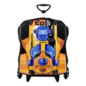 Mochila Escolar Carro Hot Wheels 3d Dourada Maxtoy 2500