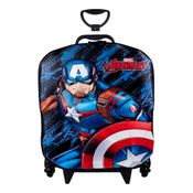 Mochila 3d Capitao America Com 6 Rodinhas Maxtoy 3850