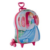 Mochila Roda Princesa Cinderela Carruagem 3d Maxtoy 3855
