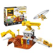 Pista Playset Estação De Construção, Cardoso Toys, Com 26 Peças Brinquedo Crianças +3 Anos