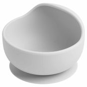 Bowl De Silicone Com Ventosa Soft Infantil Pimpolho - Cinza