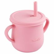 Copo De Silicone Com Canudo Soft 150ml Feminino Pimpolho - Rosa