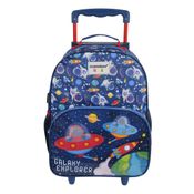 Mala Escolar G com Rodinhas Infantil Menino Astronauta Galaxy Explorer Container Kids