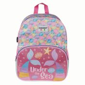 Mochila Escolar G Infantil Menina Sereia Under The Sea Container Kids