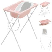 BANHEIRA BEBE PLASTICA ACQUA TRIO ROSA PEROLA - GALZERANO