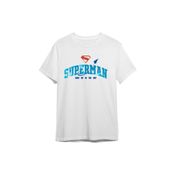 Camiseta Dry Fit Branca Manga Curta Superman Look Up