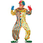 Fantasia Palhaço Carnaval Adulta Masculina de Circo Colorido