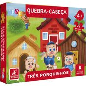 Quebra-Cabeça 24 Peças Três Porquinhos - Brincadeira de Criança