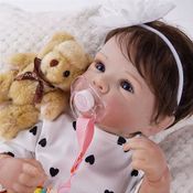 Boneca Reborn Corpo 100% Silicone Menina