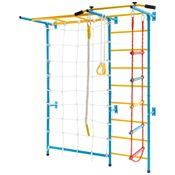Costzon 7 em 1 Brinquedos de Escalada para Crianças, Ginásio Interno para Exercício, Conjunto de Parede com Escada de Parede, Barra de Pullup, Corda,