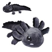 Axolote de Pelúcia Fizzy Toys Cinza 44cm com Olhos Bordados e Tecido Antialérgico