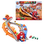 Pista de Resgate c/ Relâmpago McQueen e Chick Hicks - Race and Rescue - Carros Disney Pixar - Mattel