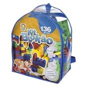 Blocos De Montar Kit Blokão Azul 136 Peças - Kitstar