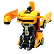 Carrinho Transformável Controle Remoto Megaformers Auto Saturn Amarelo
