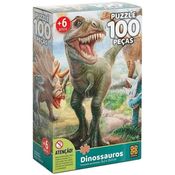 Quebra-Cabeça Dinossauro 100 Peças Grow
