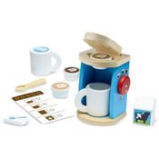 Kit Cafeteira Infantil de Madeira para Brincar de Cozinha com 11 Peças para Crianças Acima de 3 Anos, Melissa & Doug