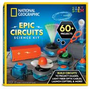 Kit Eletrônico National Geographic Circuit Maker para Crianças com 60 Projetos de Circuitos Elétricos, Brinquedo STEM de Circuitos Elétricos