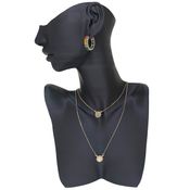 Expositor Luxo Joias Bijuterias Colar Brinco Busto Rosto Preto 3D