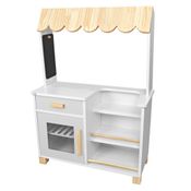 Kit Livro Mercadinho Infantil de Madeira - Cinza