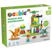Blocos de Montar - Cubic JR Parque dos Dinossauros 39 Pcs - Multikids