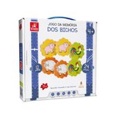 Jogo Da Memoria Em Madeira Bichos 24Pcs