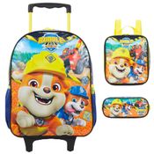 Kit Mochila Rodinha Lancheira Estoj Patrulha Canina Rubble X