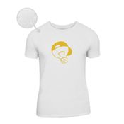 Camiseta Dry Fit Dos Rosa Manga Curta Branca Ícones Leozin