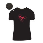 Camiseta Dry Fit Dos Rosa Manga Curta Preta Ícones Robson