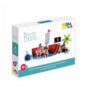 Puzzle 3D em Madeira Piratas - 18 Peças - Babebi