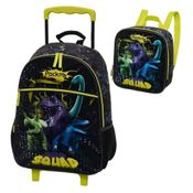 Kit Mochila De Rodinha Pack Me Dino Squad +Lancheira Pacific