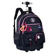 Mochila Luluca de Rodinhas Nylon e Matelassê 33 Litros