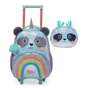 Kit Mochila De Rodinha Pack Me Sweet Panda + Lancheira