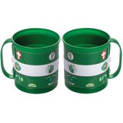 2 Canecas do Palmeiras Infantil Divertida 360ml de Plástico com Alça