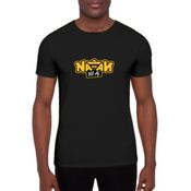 Camiseta Dry Fit Preta Manga Curta Natan Por Aí Logo