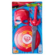 MASCARA C/ ESCUDO E ESPADA VERMELHO FLASH 0332