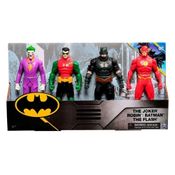 Kit c/ 4 Bonecos Articulados 15 cm - Coringa, Robin, Batman e Flash - DC Comics - Spin Master
