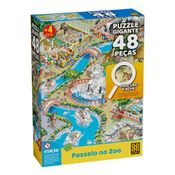 Puzzle Gigante Passeio no Zoo - Procure e Ache - Quebra-Cabeça 48 Peças - Grow