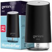 Umidificador 250ML, com Desligamento Automático e Luz Noturna, GENIANI Erie, Preto