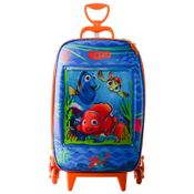 Mochila de Rodinha 3D Maxtoy Procurando Nemo Azul Laranja