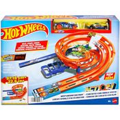 Pista Corrida em Circuito Circular c/ 2 Carrinhos da Hot Wheels - Mattel